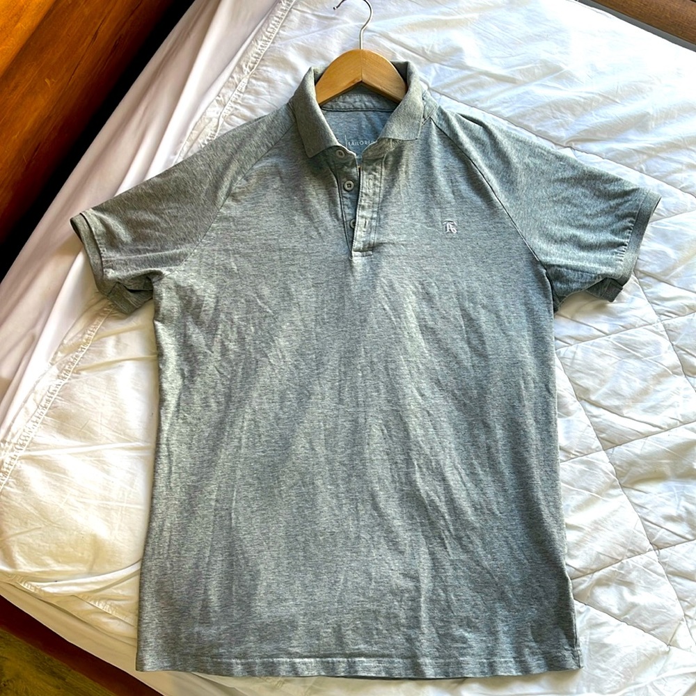 Tailored Athlete Stretch Polo GRAY